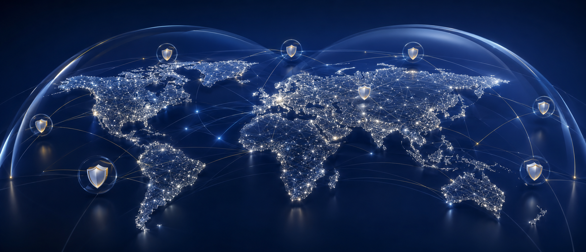Connected world map representing SPHERE global safety readiness